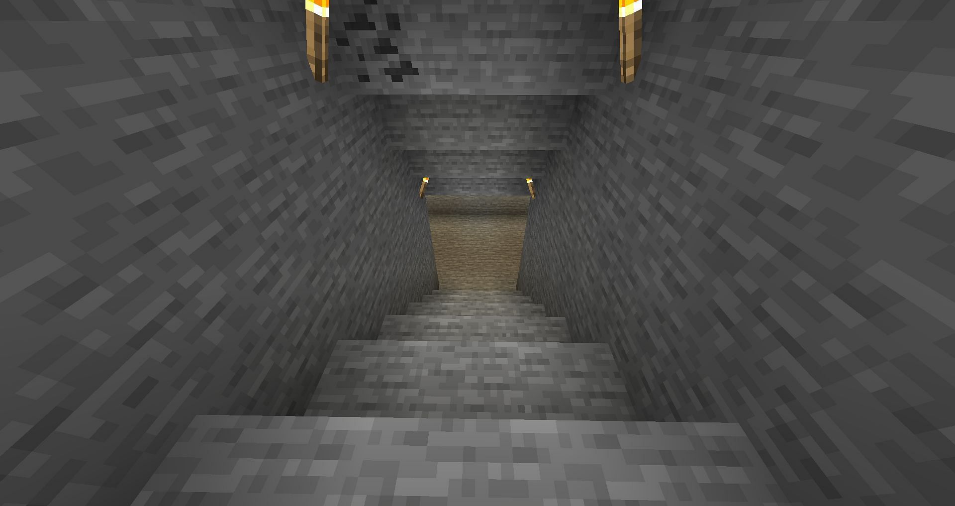 Stairway to the mines (Image via Minecraft wiki)