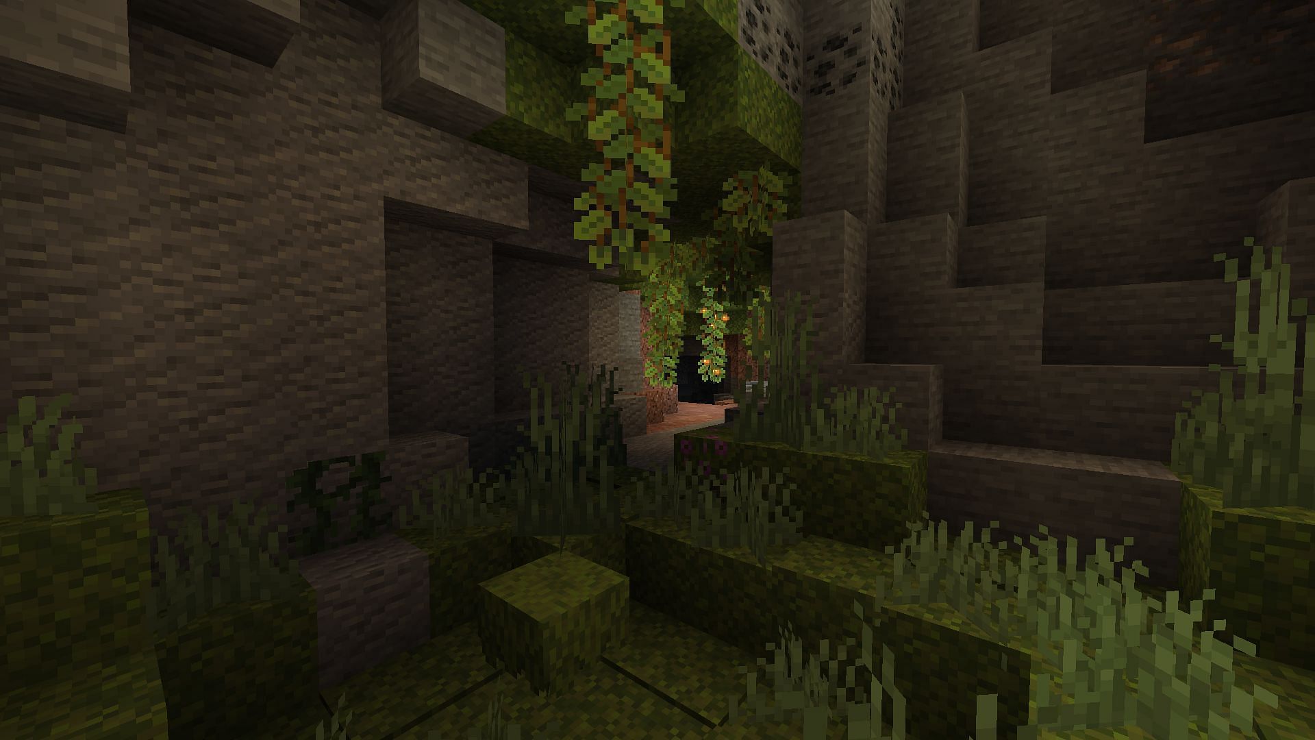 Lush caves (Image via Minecraft)