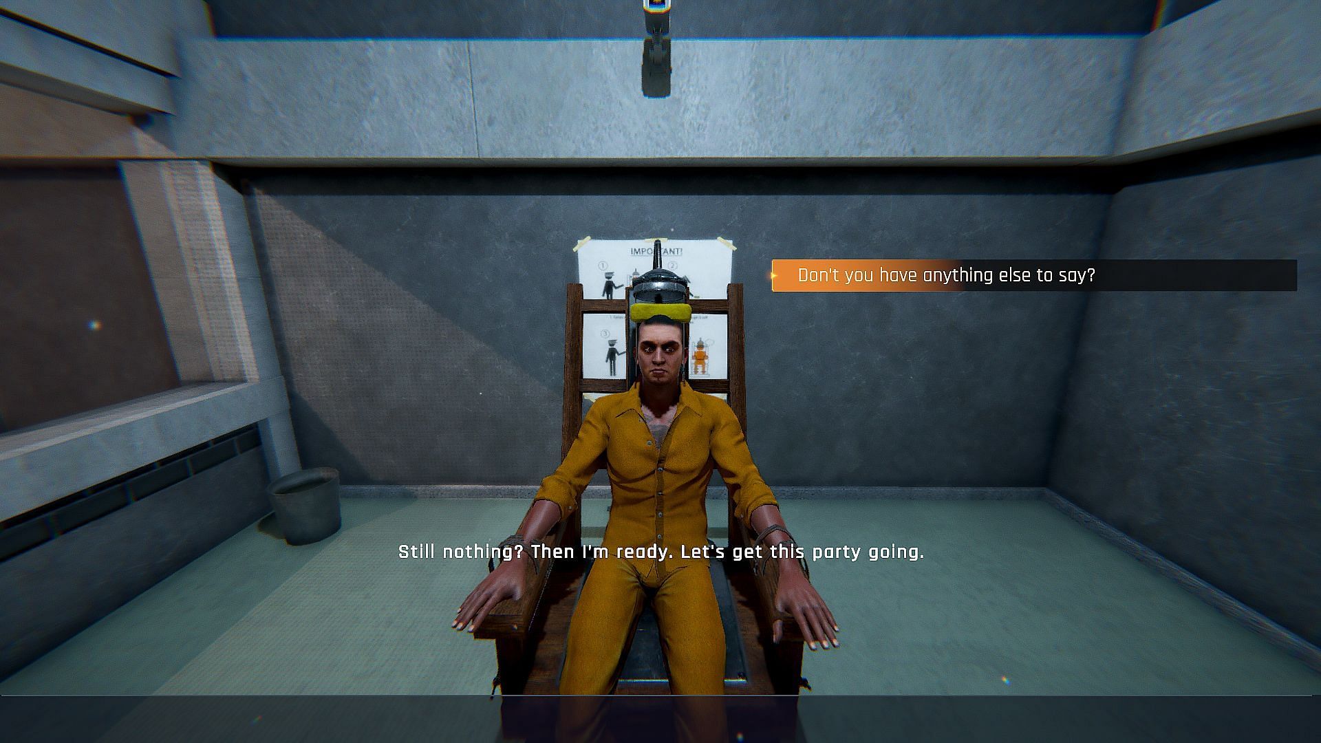 Strapping in (Image via Prison Simulator)