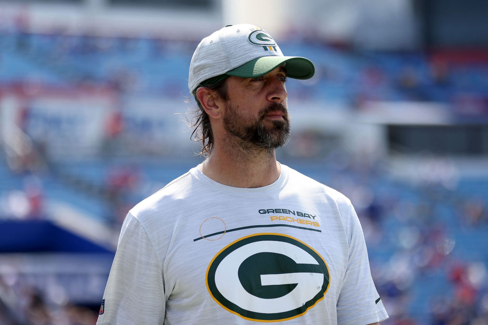 Aaron Rodgers of Green Bay Packers v Buffalo Bills