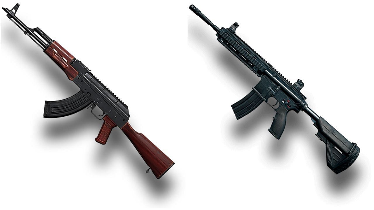 The AKM+M416 gun combo (Image via PUBG Fandom)