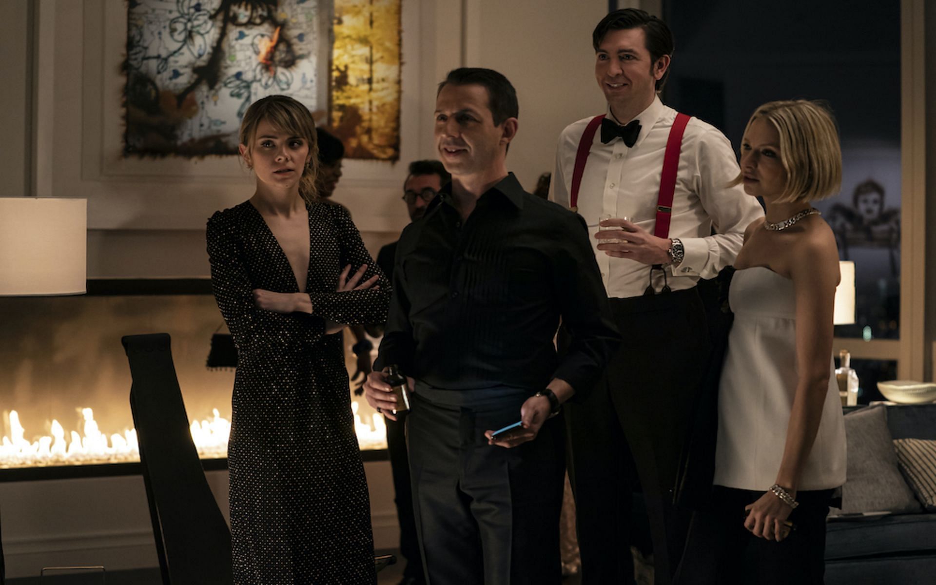 Still from HBO&#039;s Succession Season 3 Episode 3: Kendall&#039;s party (Image via HBO)
