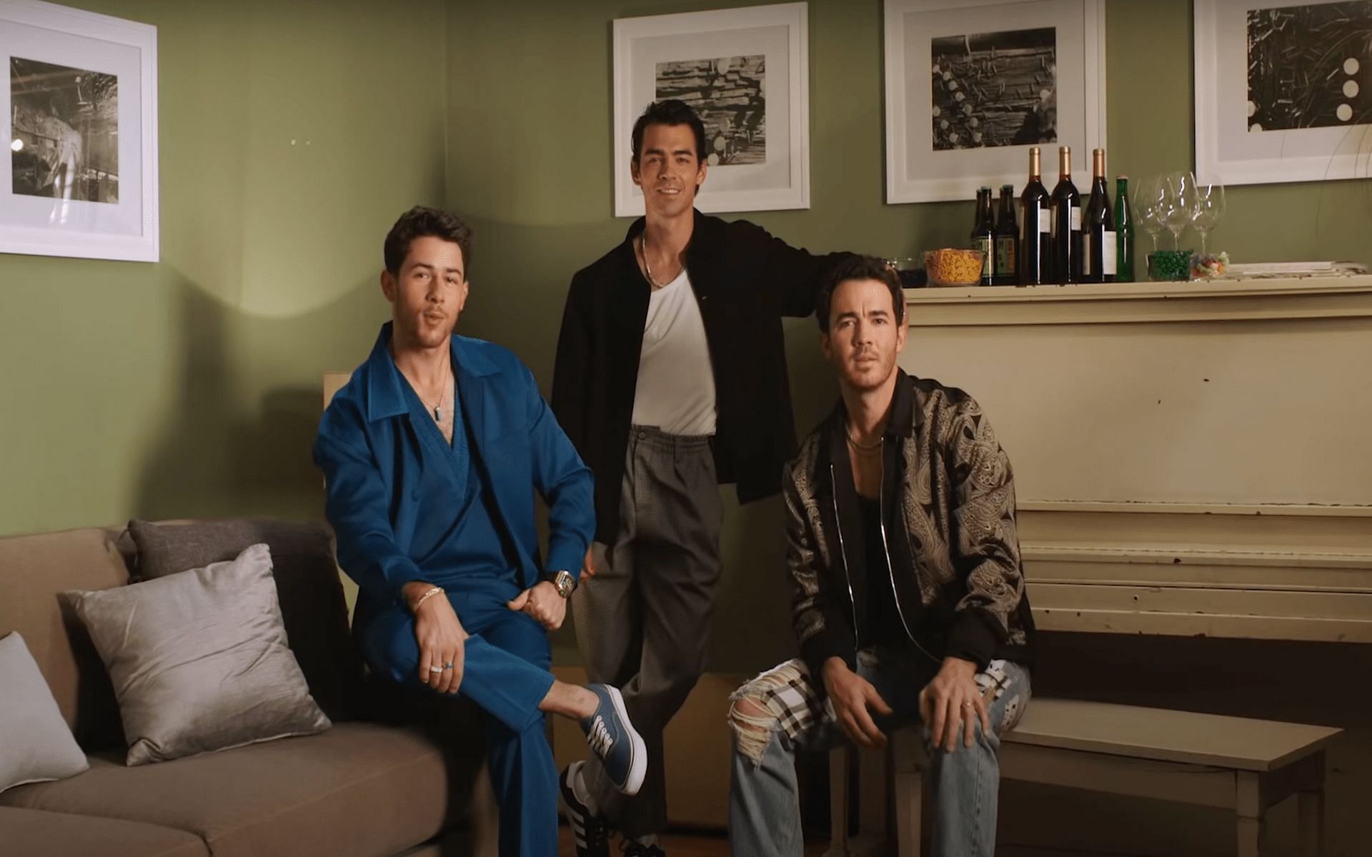 Still from Netflix&#039;s announcement clip for Jonas Brothers: Family Roast (Image via YouTube)