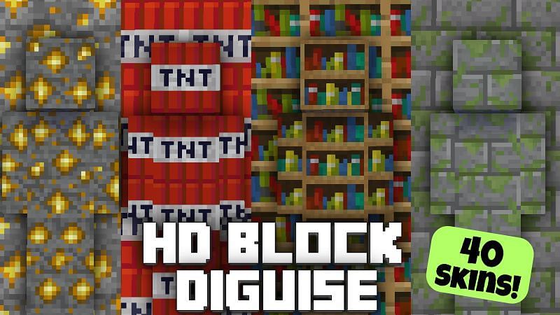 The HD block disguise skin pack (Image via Minecraft)