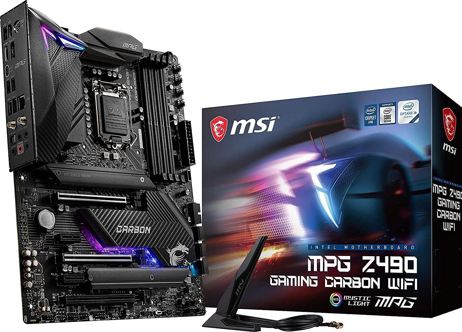 MSI MPG Z490 Gaming Carbon Wifi (Intel) (image via amazon)