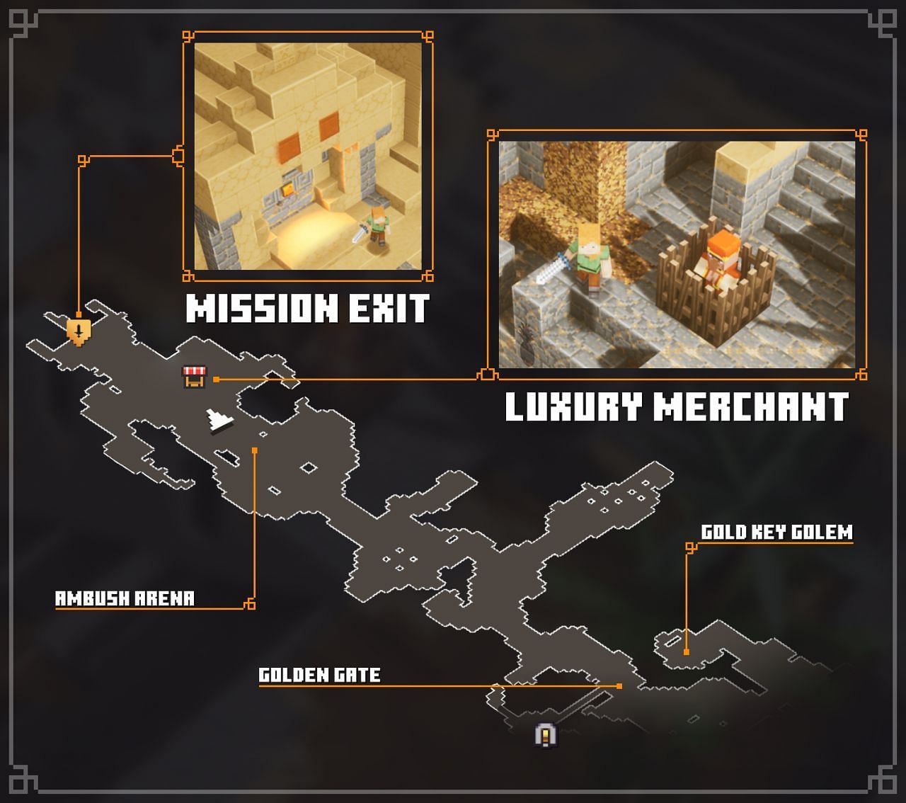 The map will show players where the merchant is located (Image via Mojang)