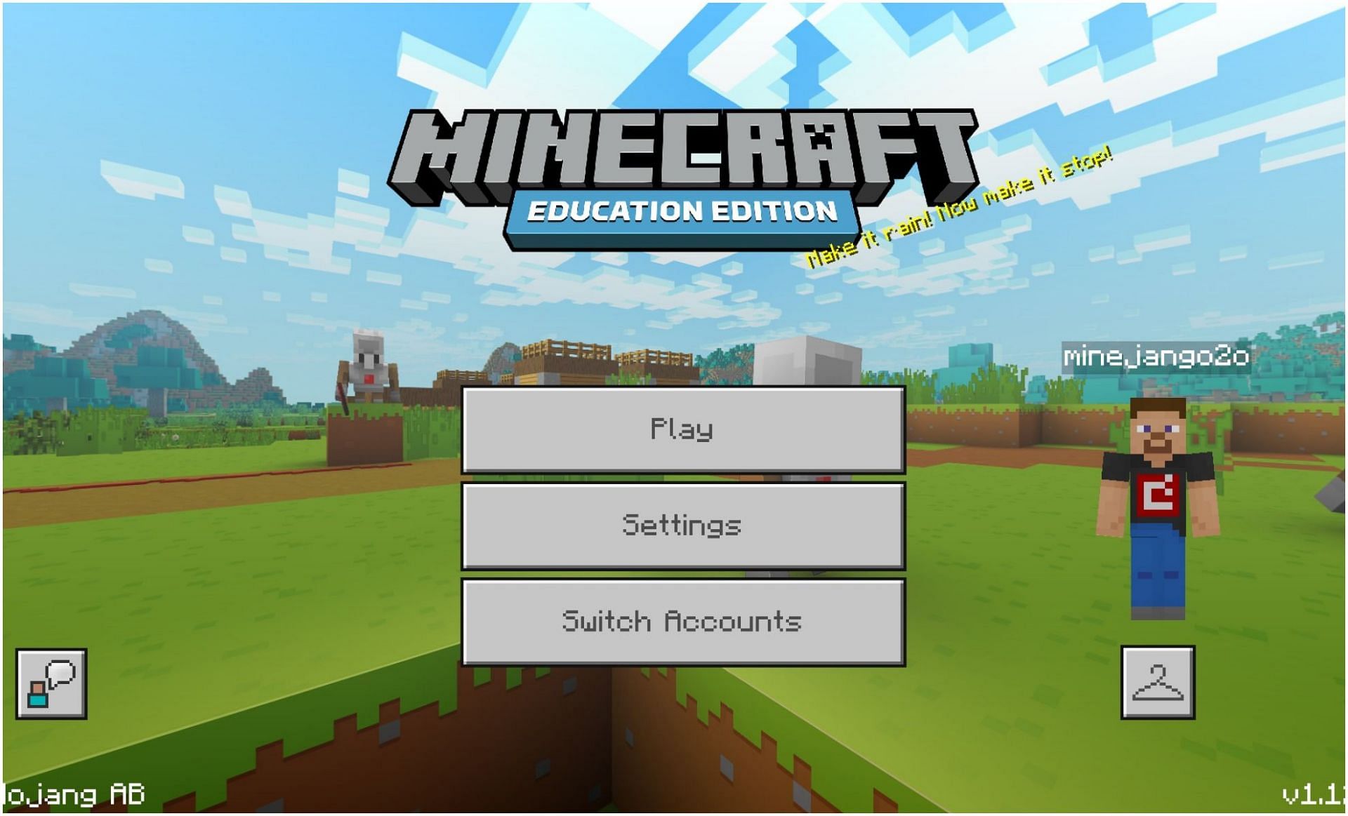 now useing minecraft education edition in google classrooms