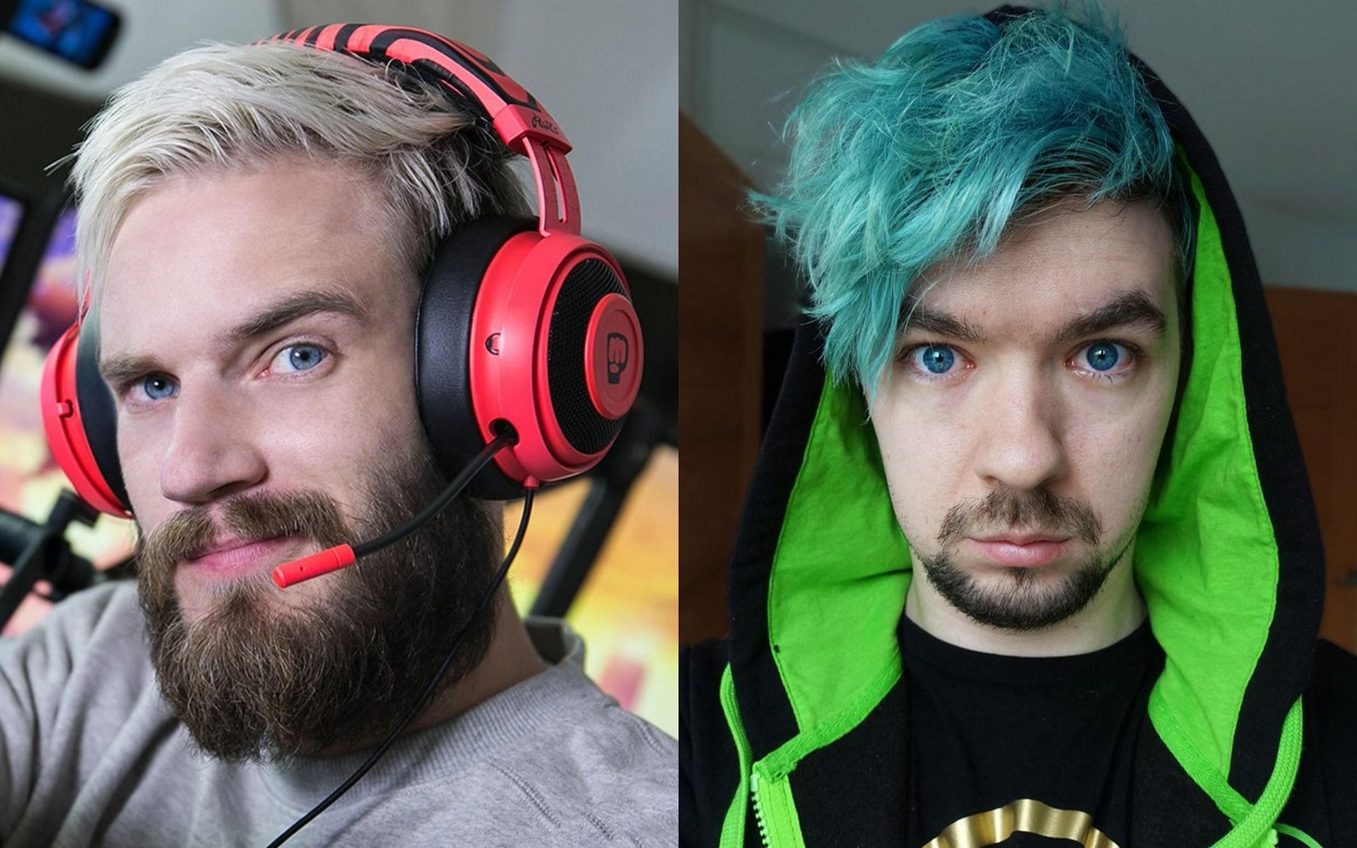 Pewdiepie and Jacksepticeye face off in a physically-intense game of Ddakji (Images via Twitter)