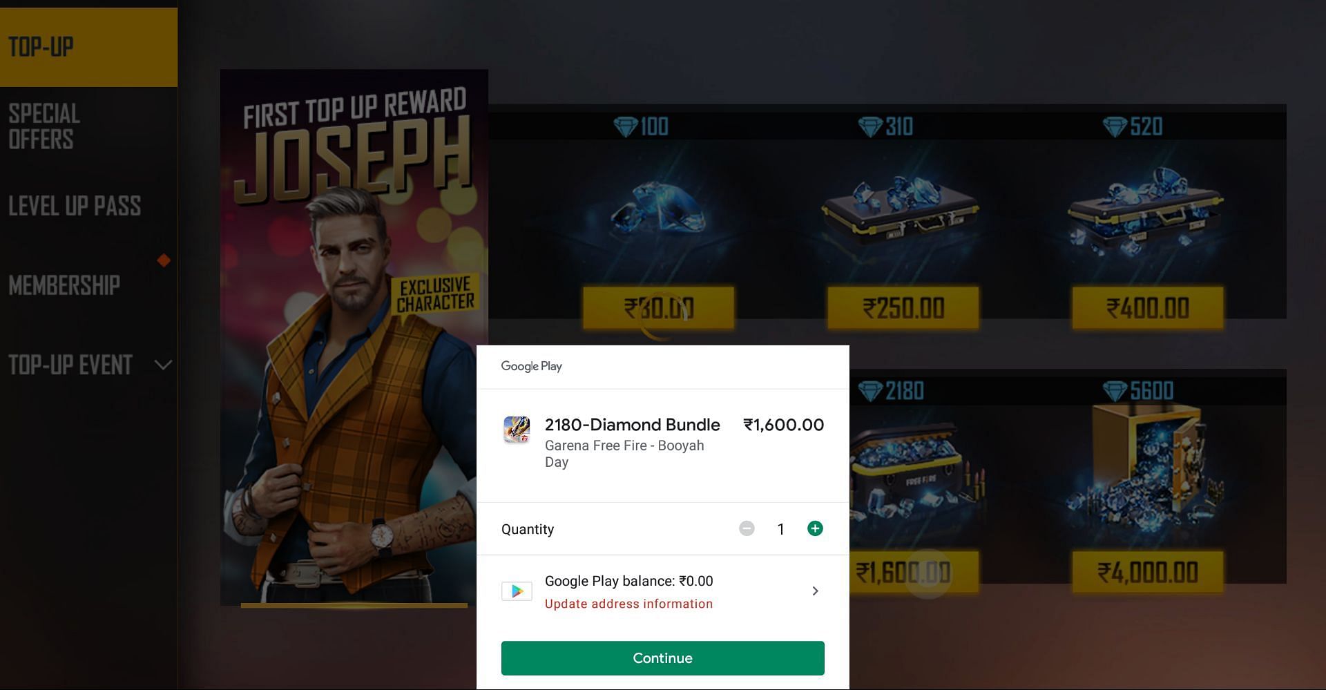 Users can complete the transaction (Image via Free Fire)
