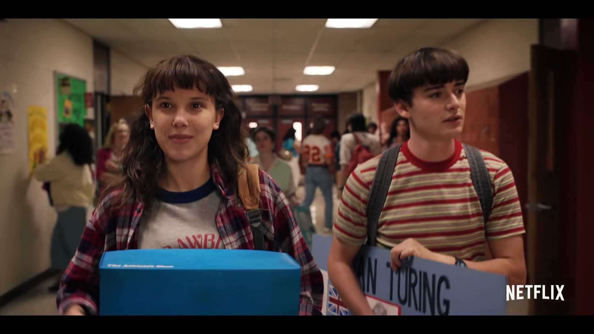 Eleven and Will in their school in California (Image via Netflix)