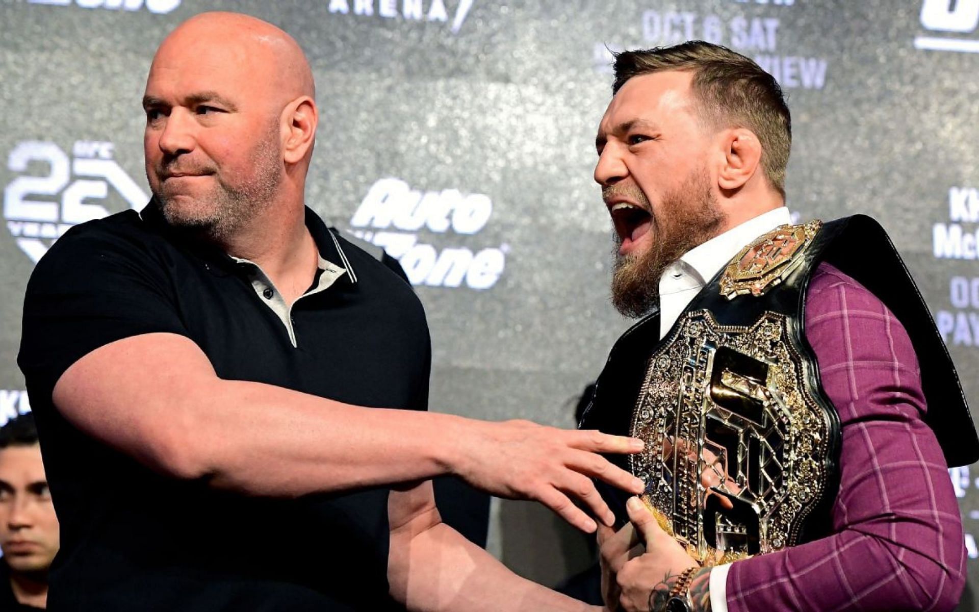 UFC president Dana White and Conor McGregor at UFC 229 press conference [Credits: @espnmma via Twitter]