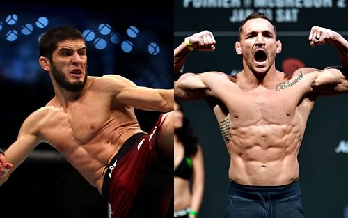 UFC lightweight contenders Islam Makhachev (left) and Michael Chandler (right)