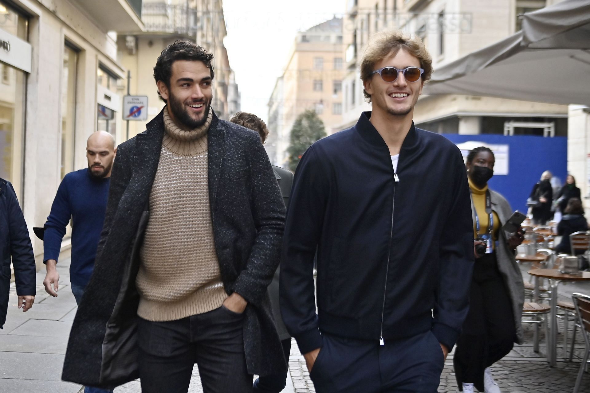 Alexander Zverev and Matteo Berrettini enjoy themselves ahead of the Nitto ATP Finals