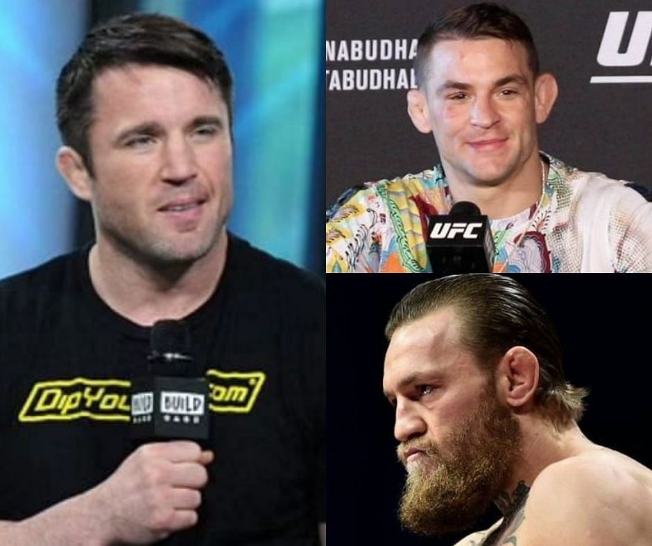 Chael Sonnen (left), Dustin Poirier (top), and Conor McGregor (bottom)