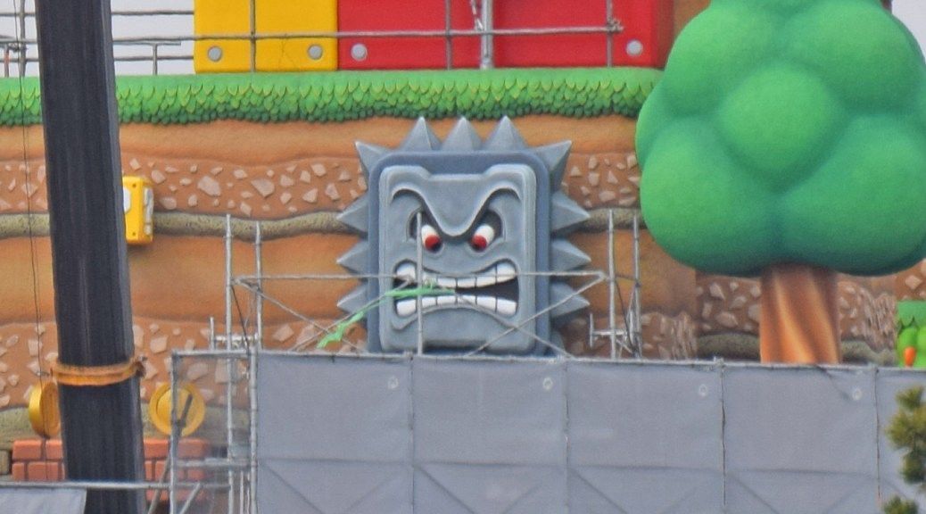 A Thwomp from Mario in Animal Crossing (Image via Nintendo)