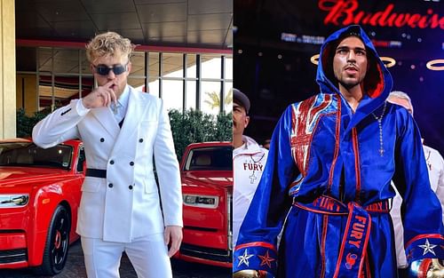 Jake Paul (left), Tommy Fury (right) [Credits: @jakepaul @tommyfury via Instagram]