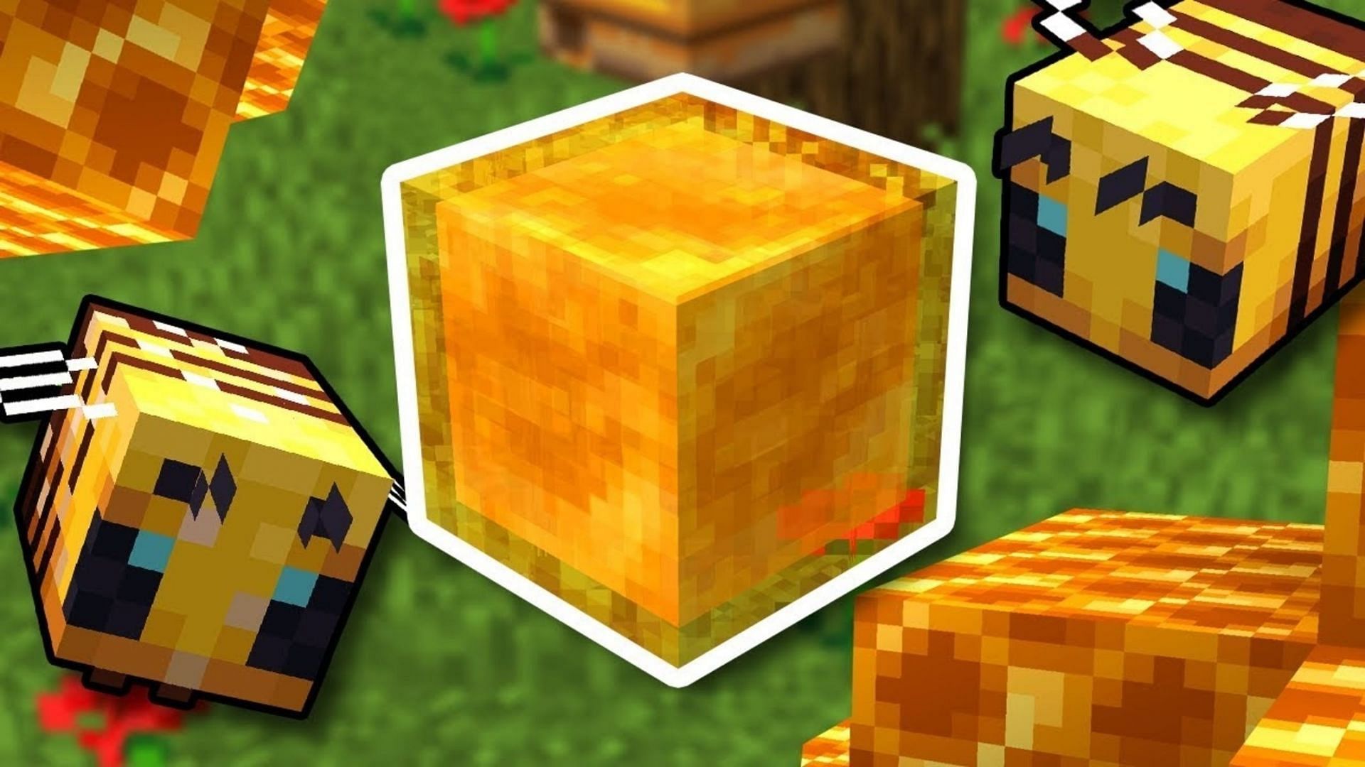 With a nicely built farm, Minecraft players can easily collect tons of honey from bee hives and nests (Image via YouTube/CaptainSparklez)