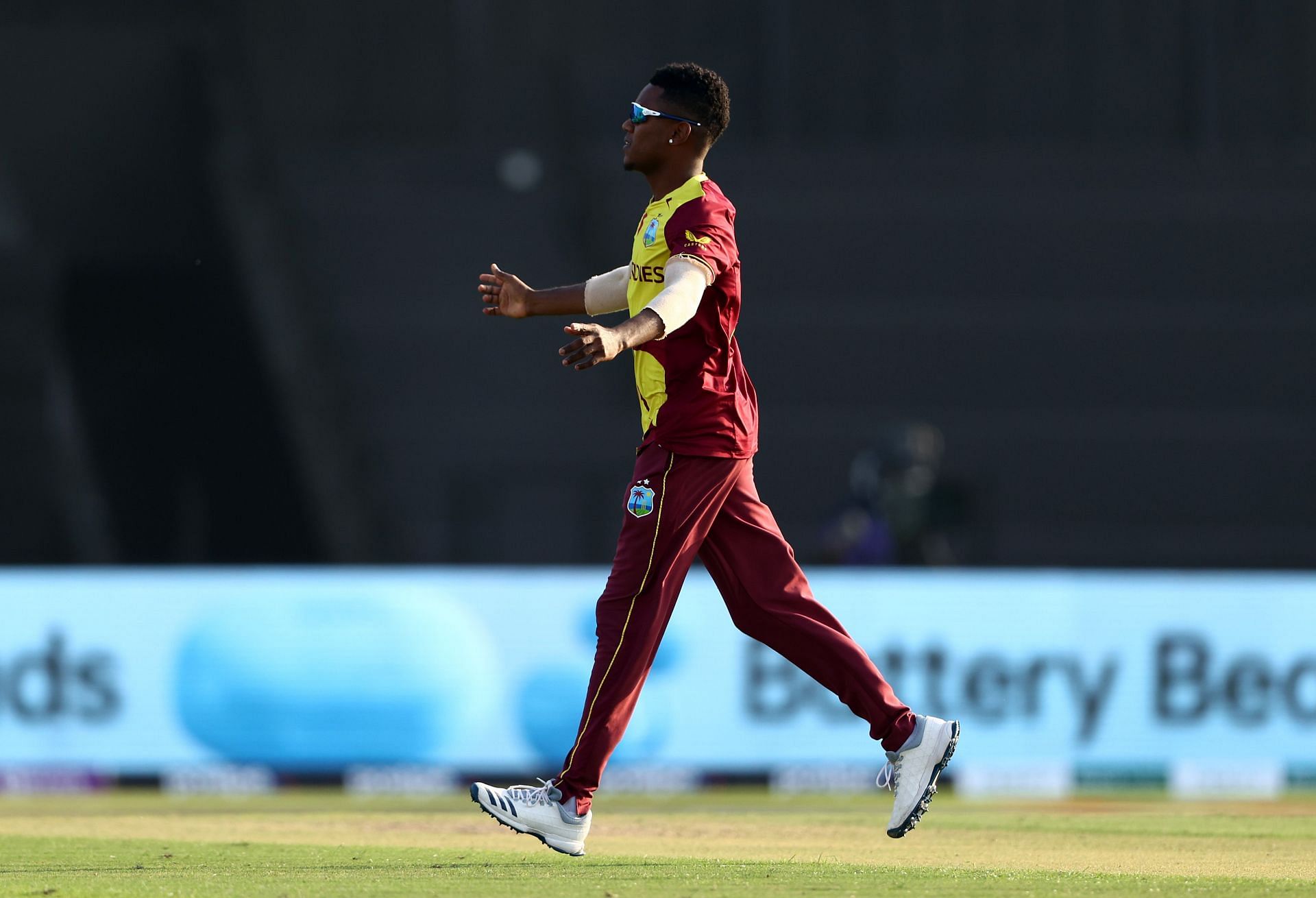 Akeal Hosein took five wickets for the West Indies team
