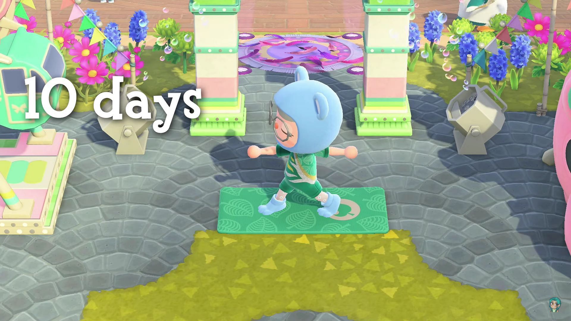 Players can stand on the map and do all their exercises, which looks pretty adorable (Image via ceomg)