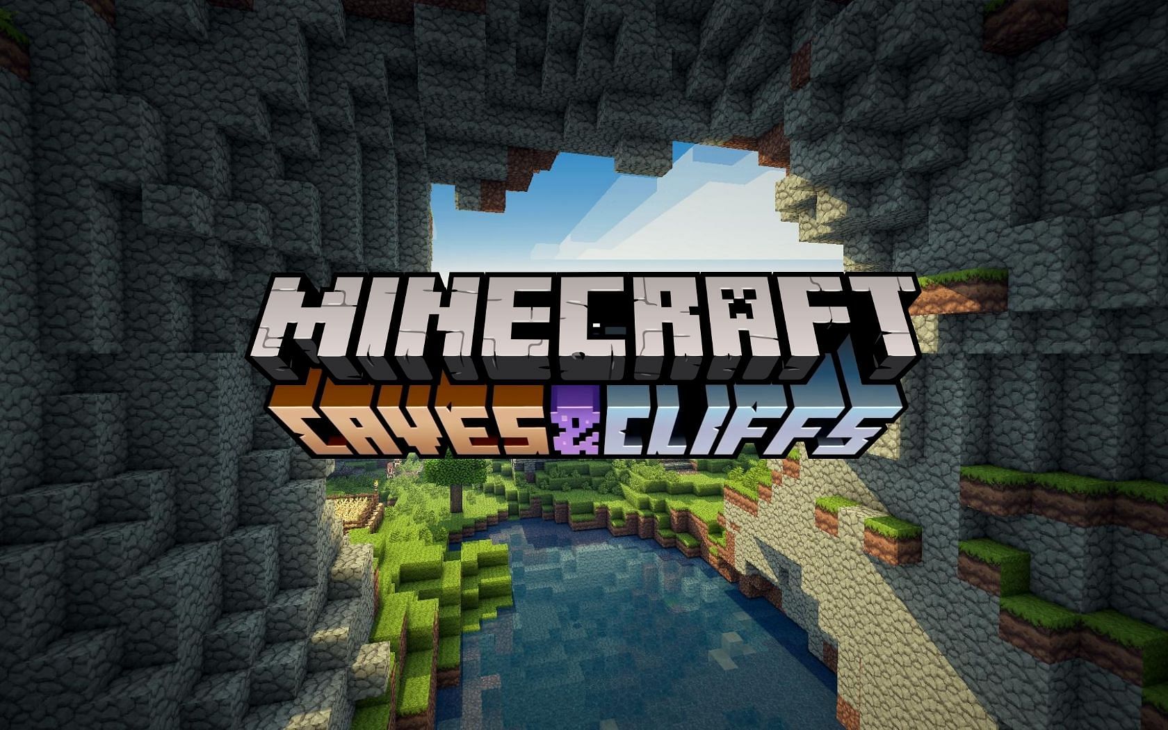 Minecraft Caves &amp; Cliffs update (Image via WallpaperSafari)