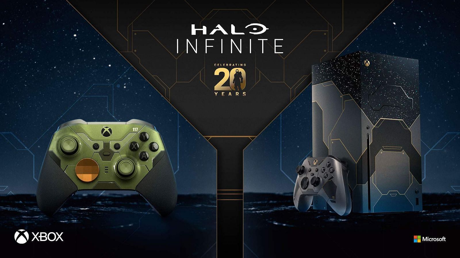 Halo Infinite Elite Controller and Special Edition Xbox Series X (Image by Xbox)