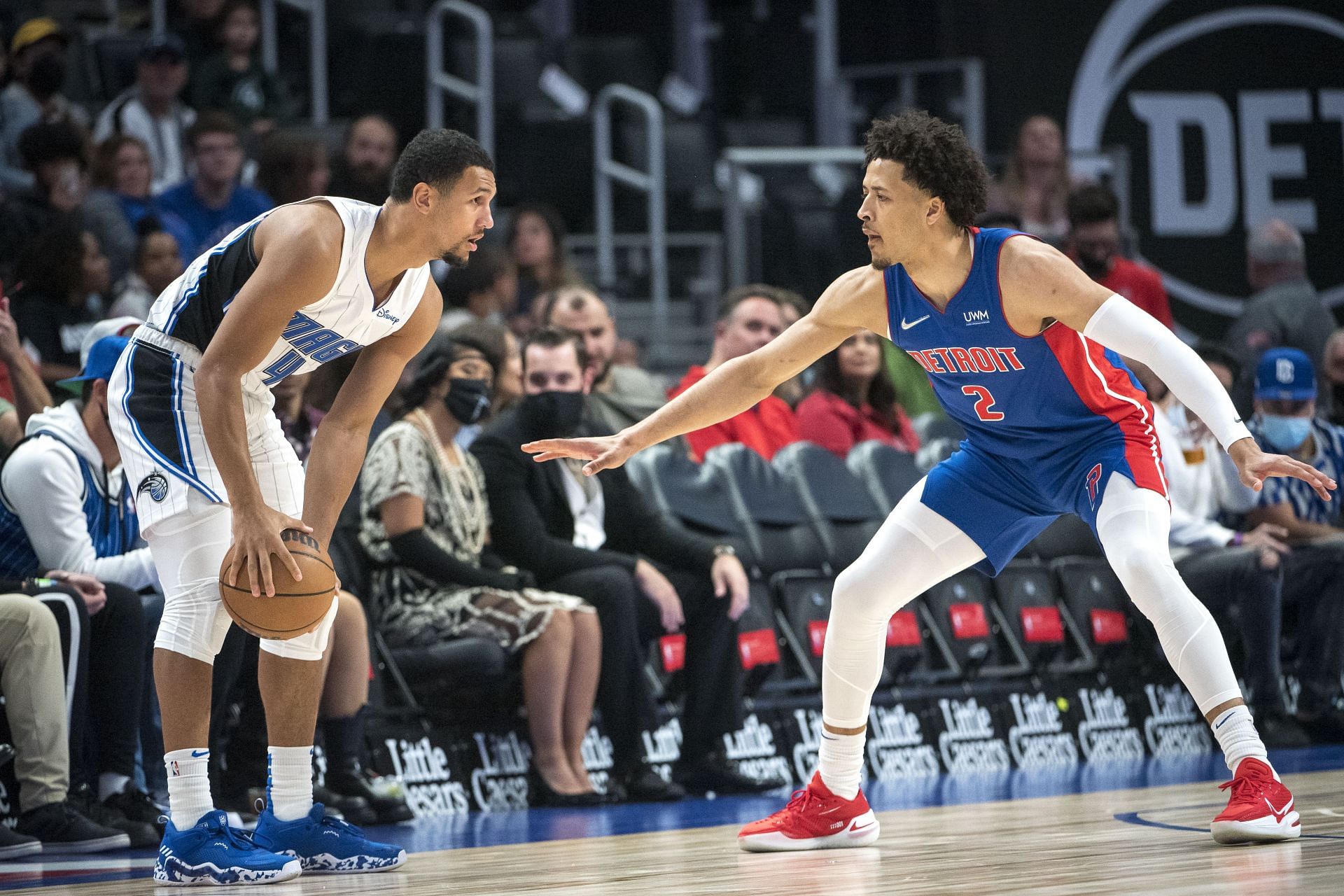 Jalen Green faces up against rookie draft mate Cade Cunningham.