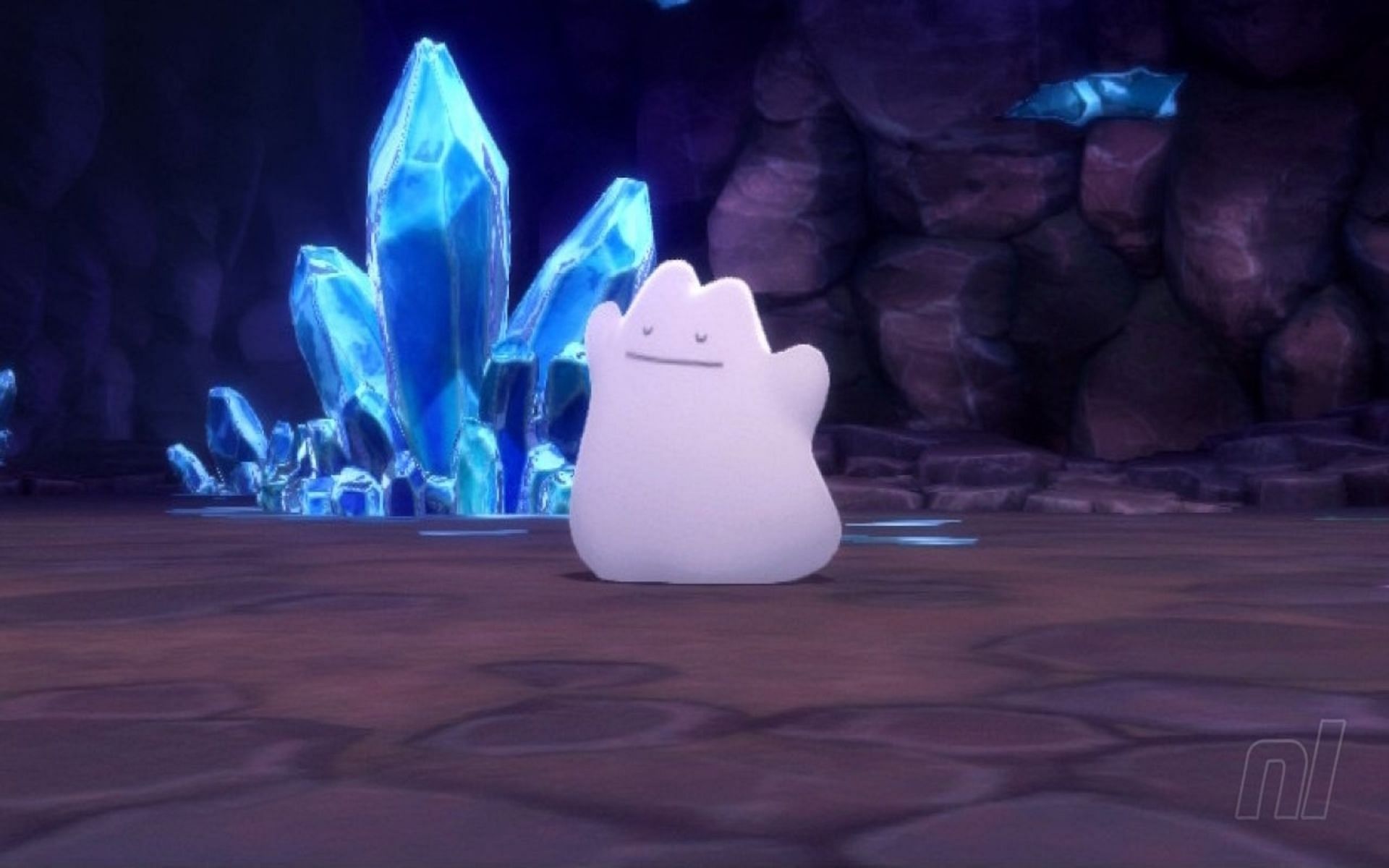 Ditto can sometimes be found in Dazzling Cave (Image via Game Freak)