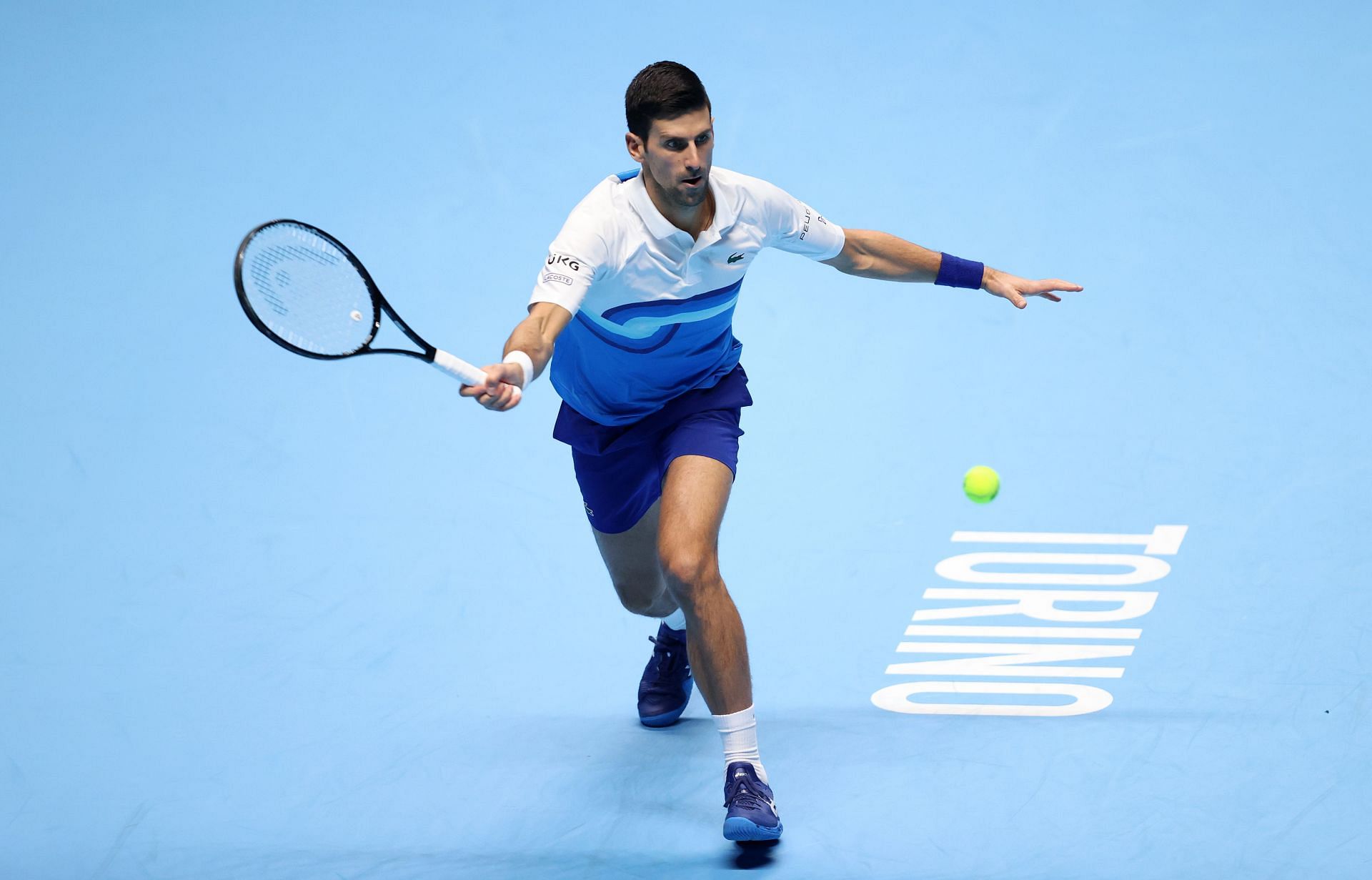 Novak Djokovic at the 2021 Nitto ATP World Tour Finals - Day Six