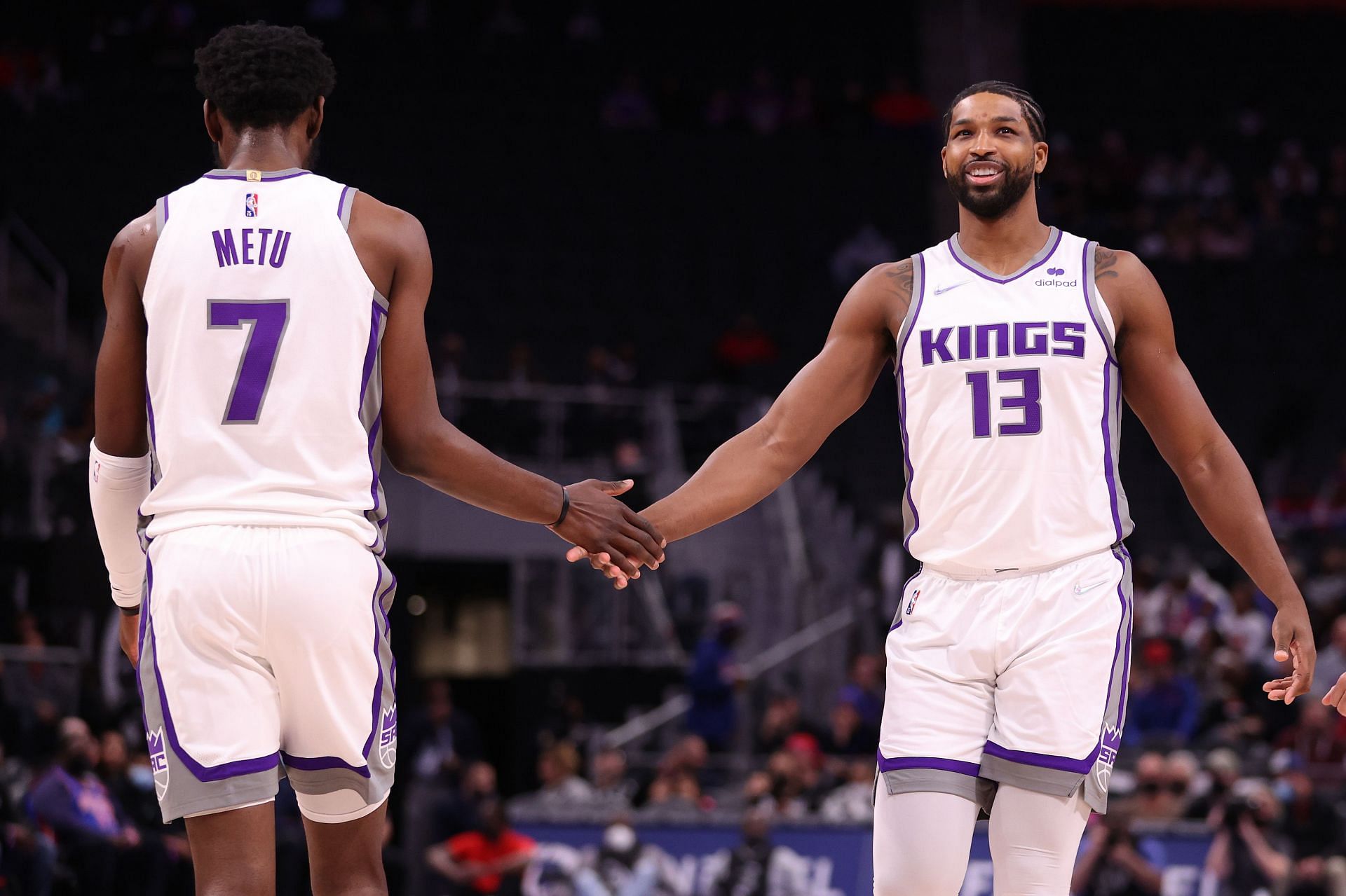 Chimezie Metu and Tristan Thompson of the Sacramento Kings