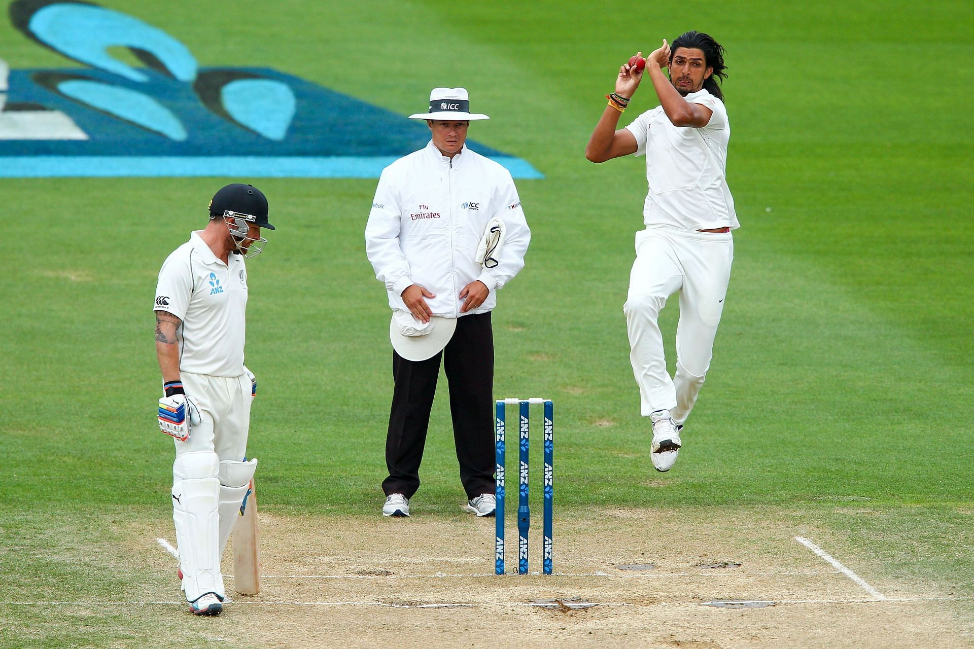 Ishant Sharma bowls during the 2014 Wellington Test. Pic: Getty Images