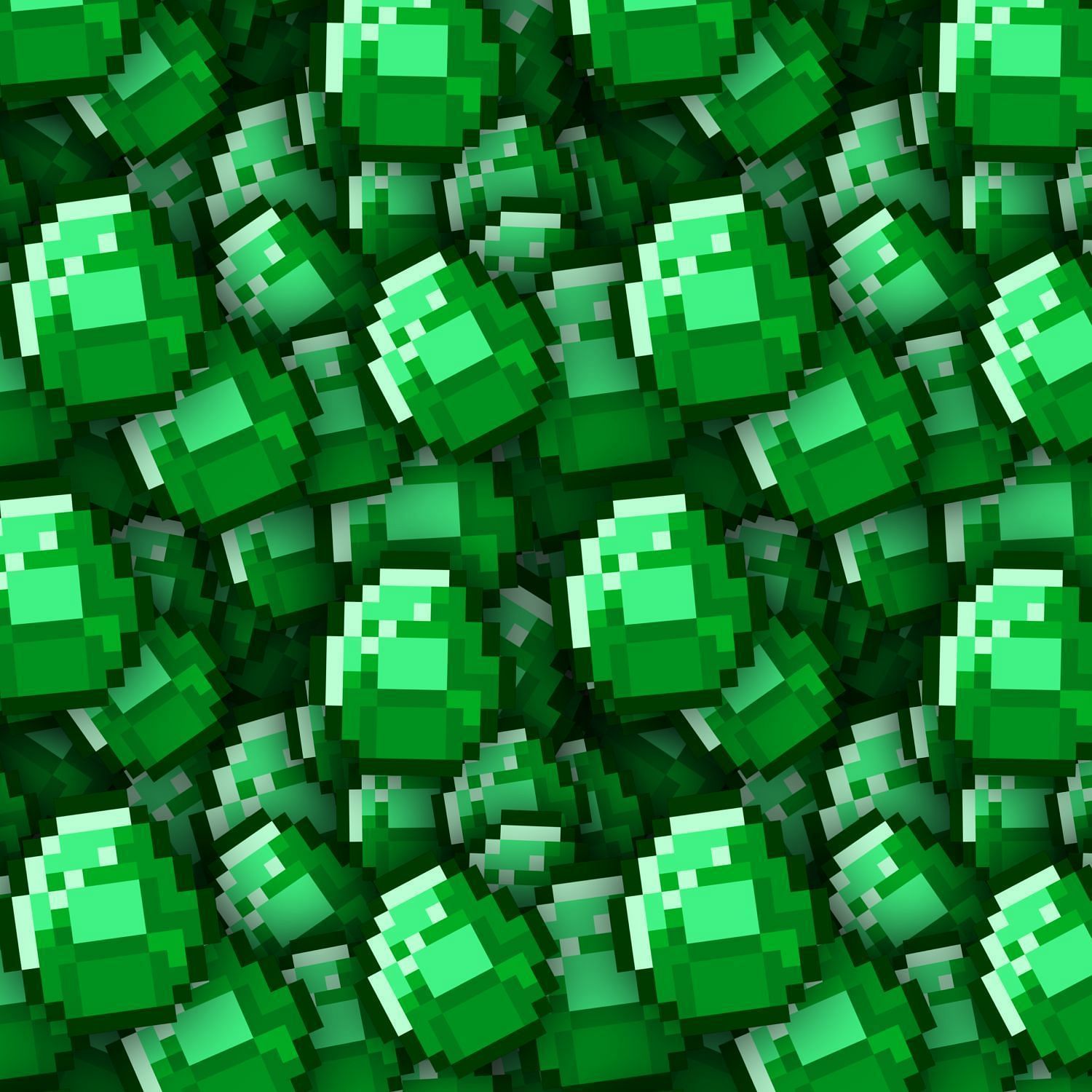 Emeralds are the currency of Minecraft (Image via WallpaperAccess/Minecraft)