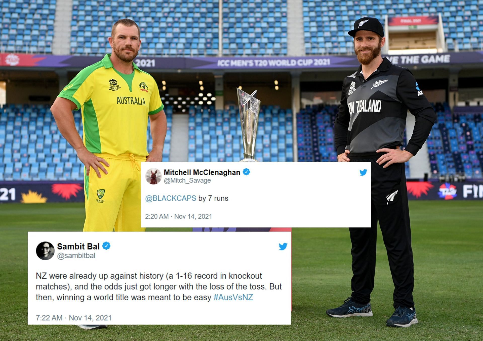 Fans react after Australia win the toss in 2021 T20 World Cup final against New Zealand