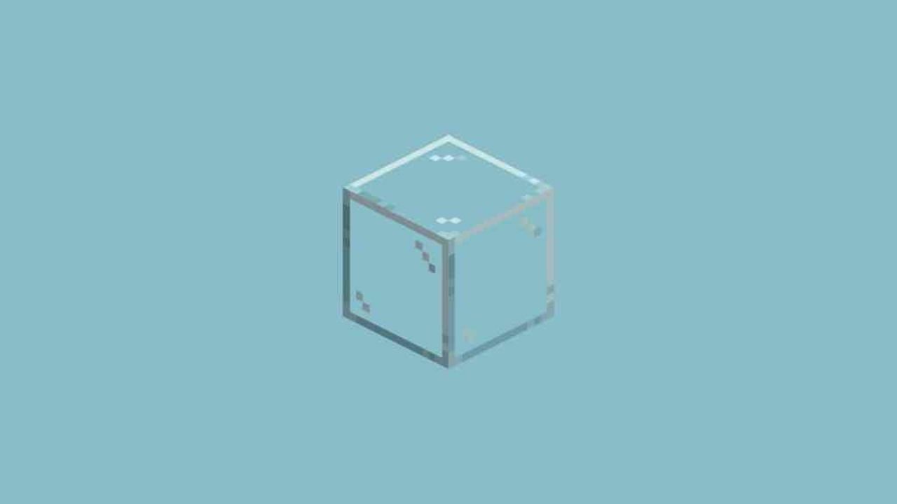 Standard glass is much easier to break and cannot hold certain decorations to it as a solid block (Image via Mojang)