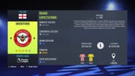 Brentford has medium financial expectations on FIFA 22 Career Mode (Image via Sportskeeda)