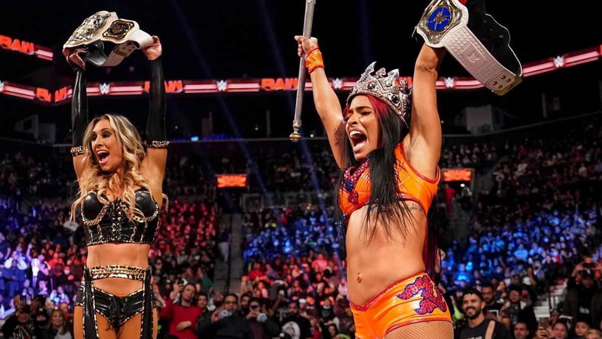 Carmella won the Women&#039;s Tag Team titles for the first time