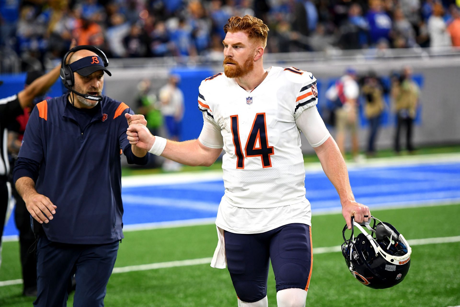 Matt Nagy and Andy Dalton on Thursday