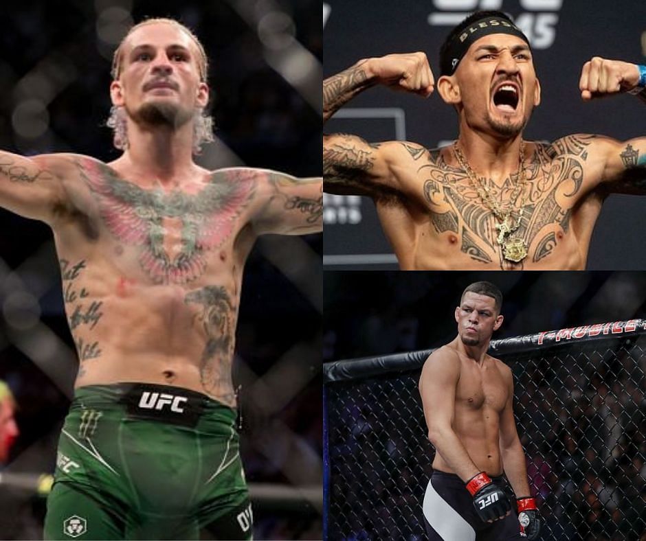 Sean O&#039;Malley (left), Max Holloway (top), and Nate Diaz (bottom)
