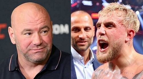 Dana White (left) and Jake Paul (right)