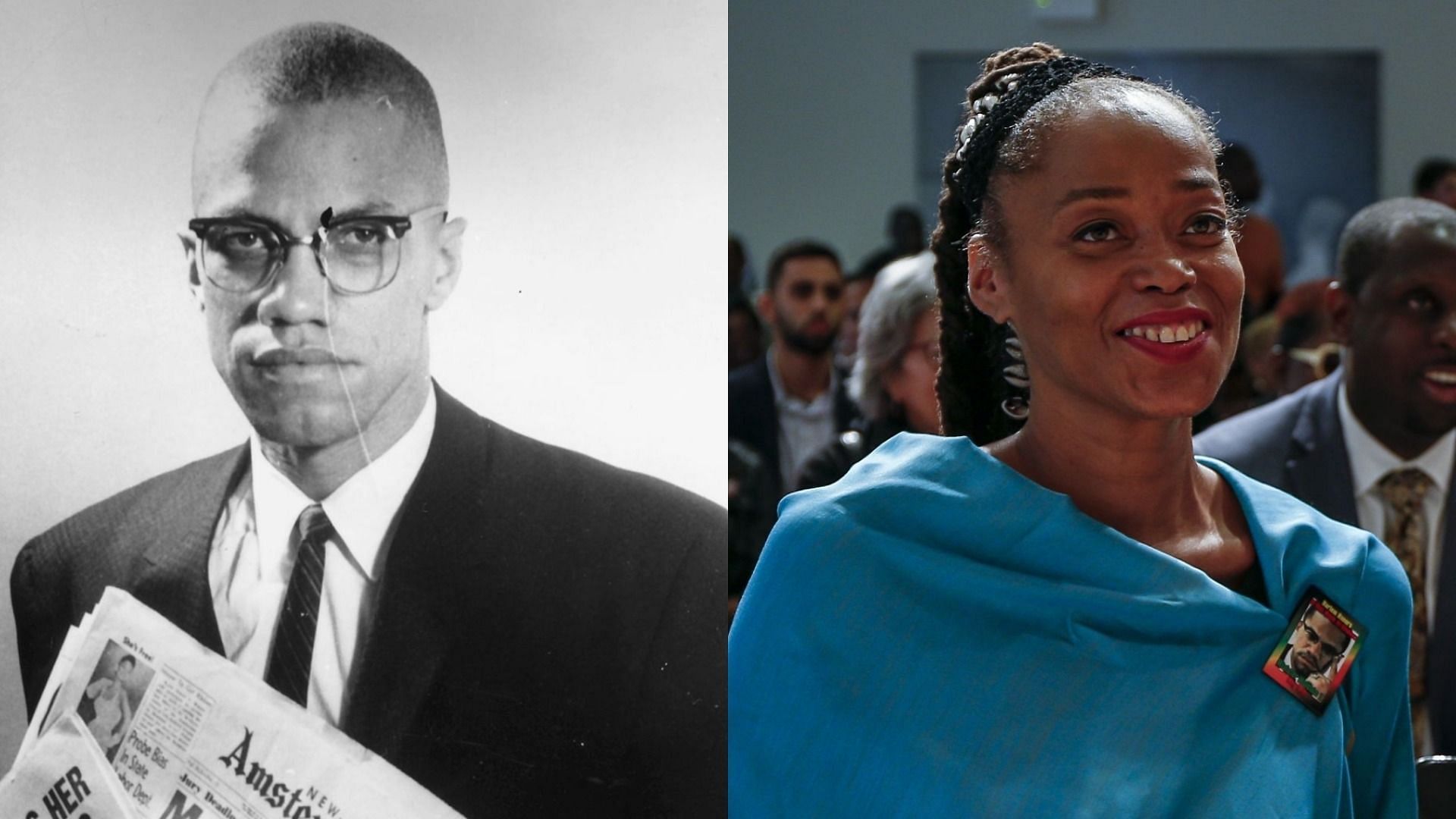 Malcolm X&rsquo;s youngest daughter Malikah Shabazz passed away at 56 (Image via Getty Images/Three Lions and Anadolu Agency)