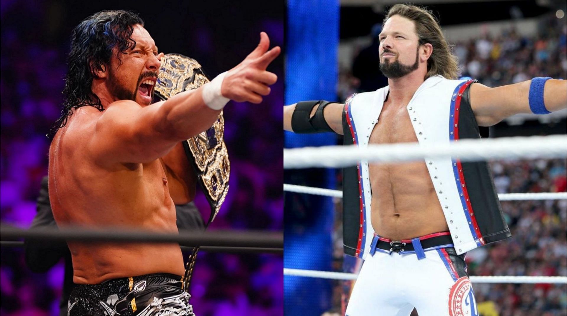 Kenny Omega (left) and AJ Styles (right)