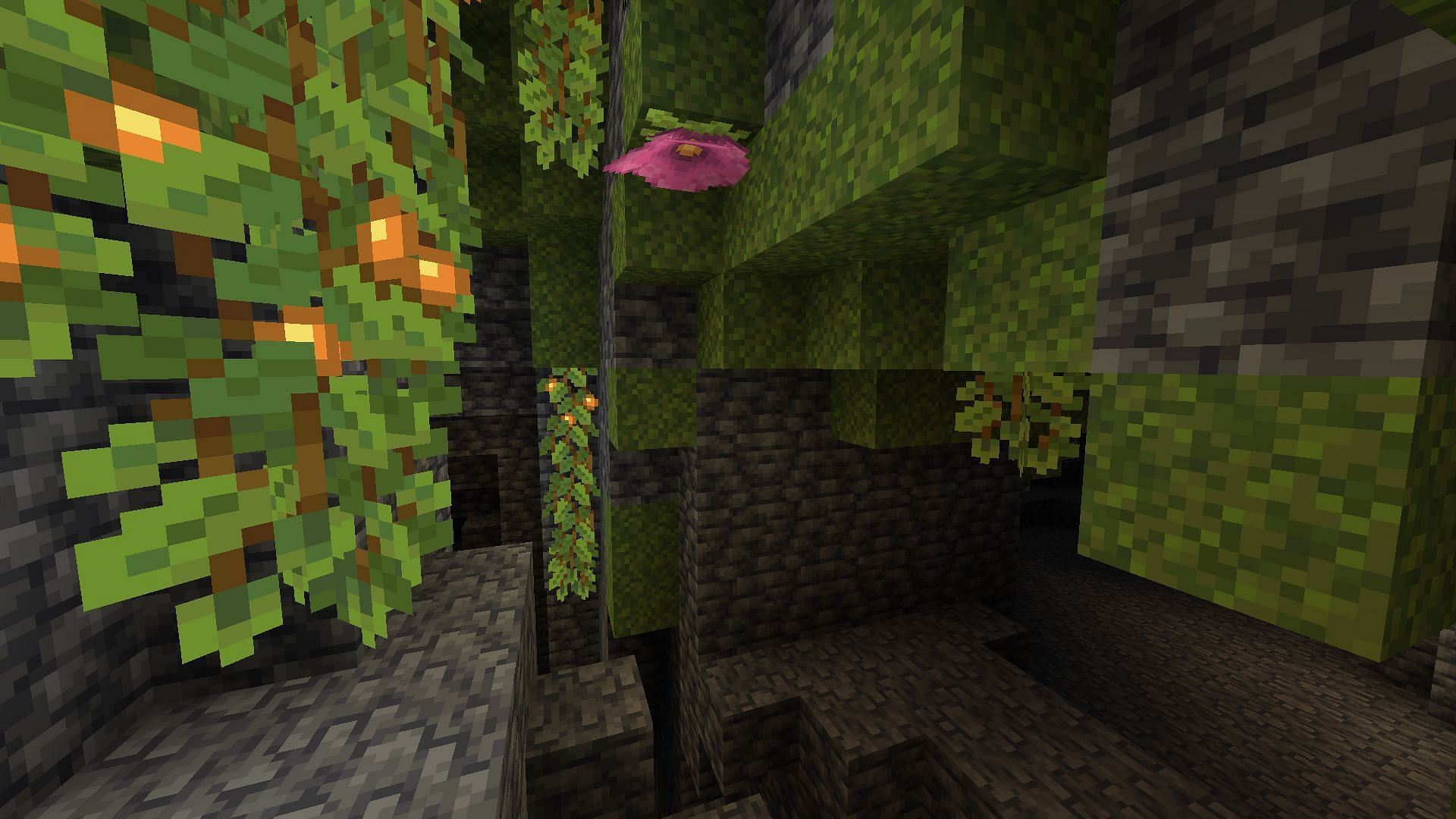 Lush cave biome in Minecraft 1.18 (Image via Minecraft)
