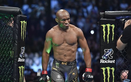 UFC welterweight king Kamaru Usman making his way to the octagon at UFC 268 [Credits: @IliesMkt via Twitter]