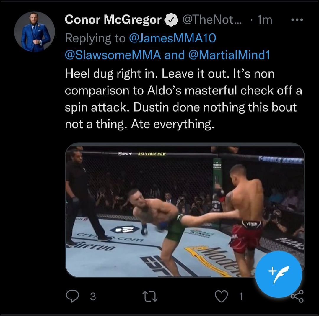 UFC superstar Conor McGregor&#039;s now-deleted tweet