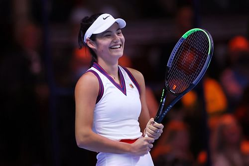 Emma Raducanu during an exhibition match at The Royal Albert Hall