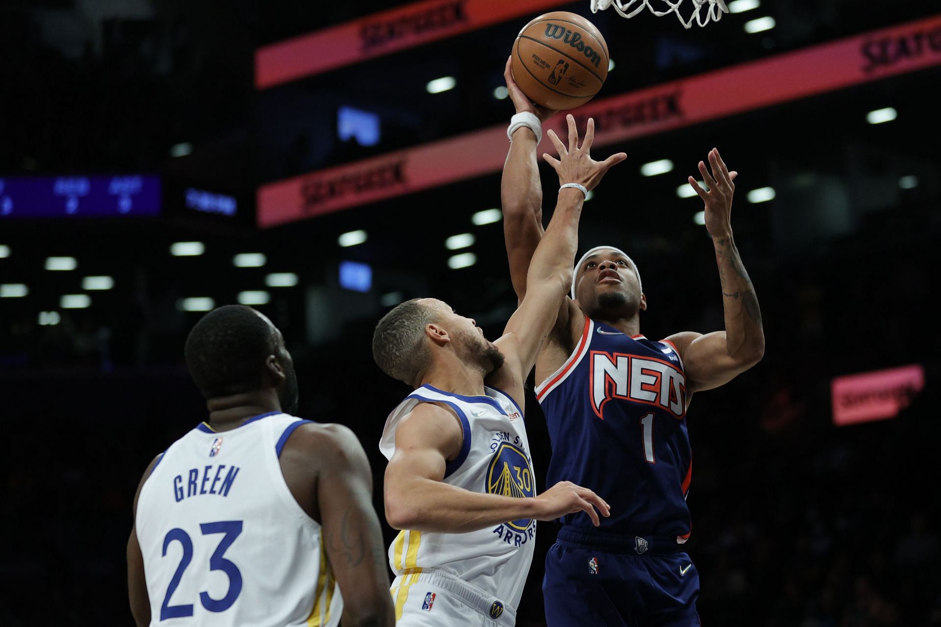 Golden State Warriors in action against the Brooklyn Nets