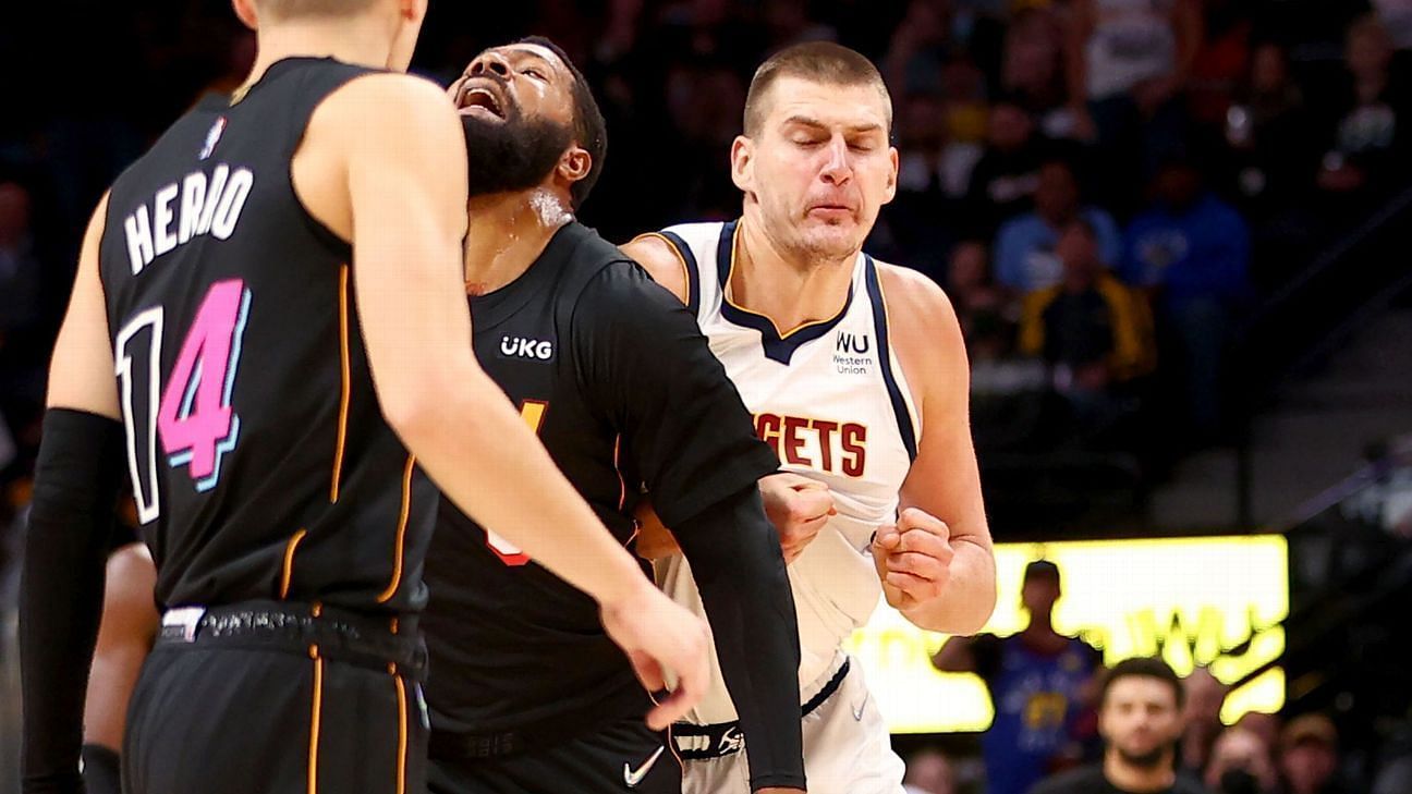 The Denver Nuggets and Miami Heat will meet for the first time since the ugly dustup between Nikola Jokic and Markieff Morris the last time they played each other. [Photo: ESPN]