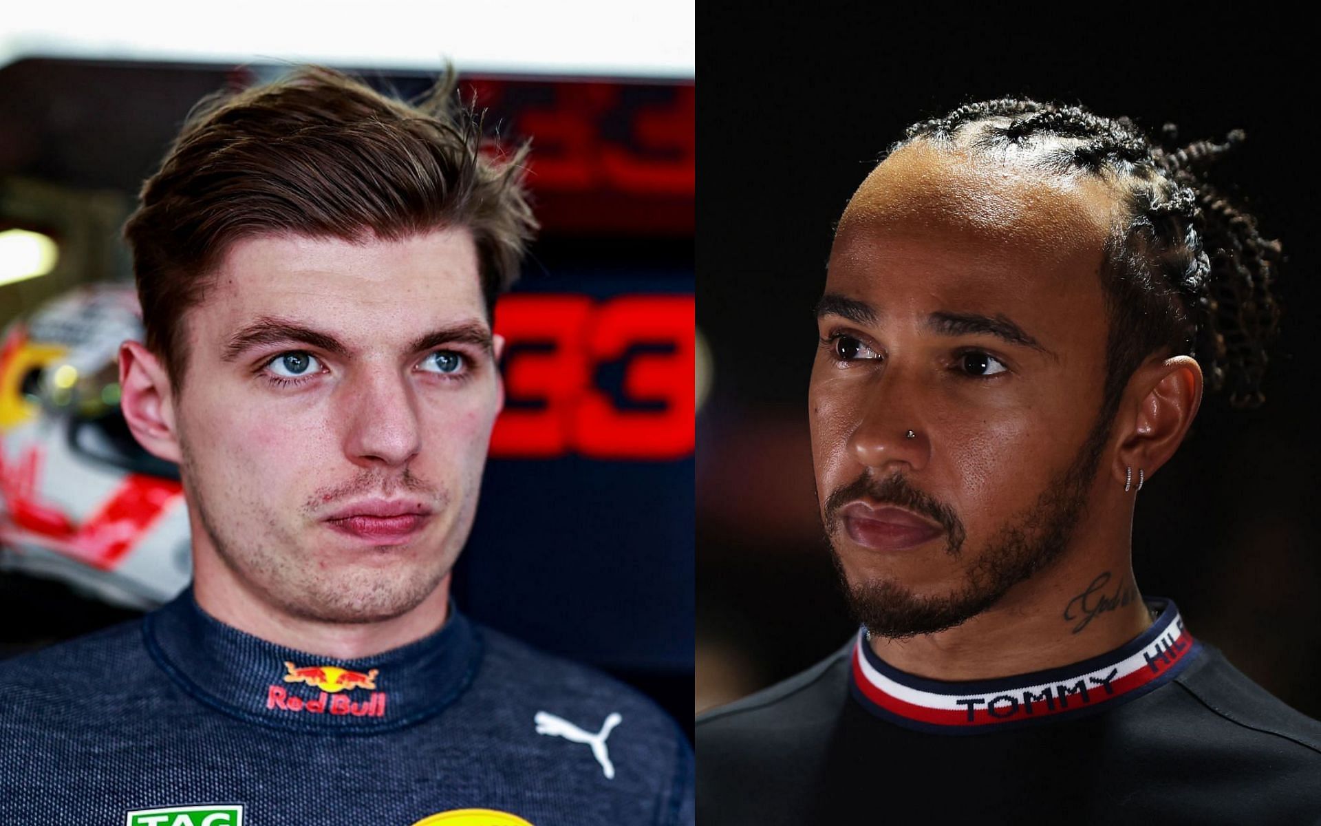 Max Verstappen (left) beat Lewis Hamilton (right) on the final lap of the Abu Dhabi Grand Prix to clinch his maiden F1 world championship