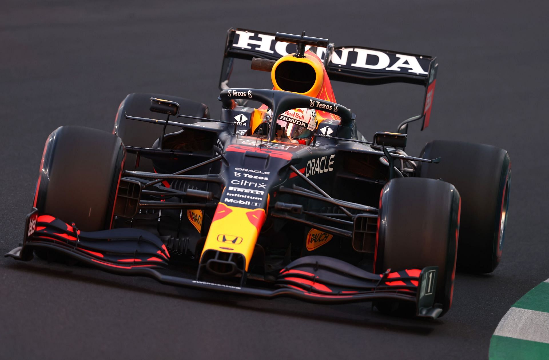 Max Verstappen was fastest in FP3 ahead of the 2021 Saudi Arabian Grand Prix. (Photo by Lars Baron/Getty Images)