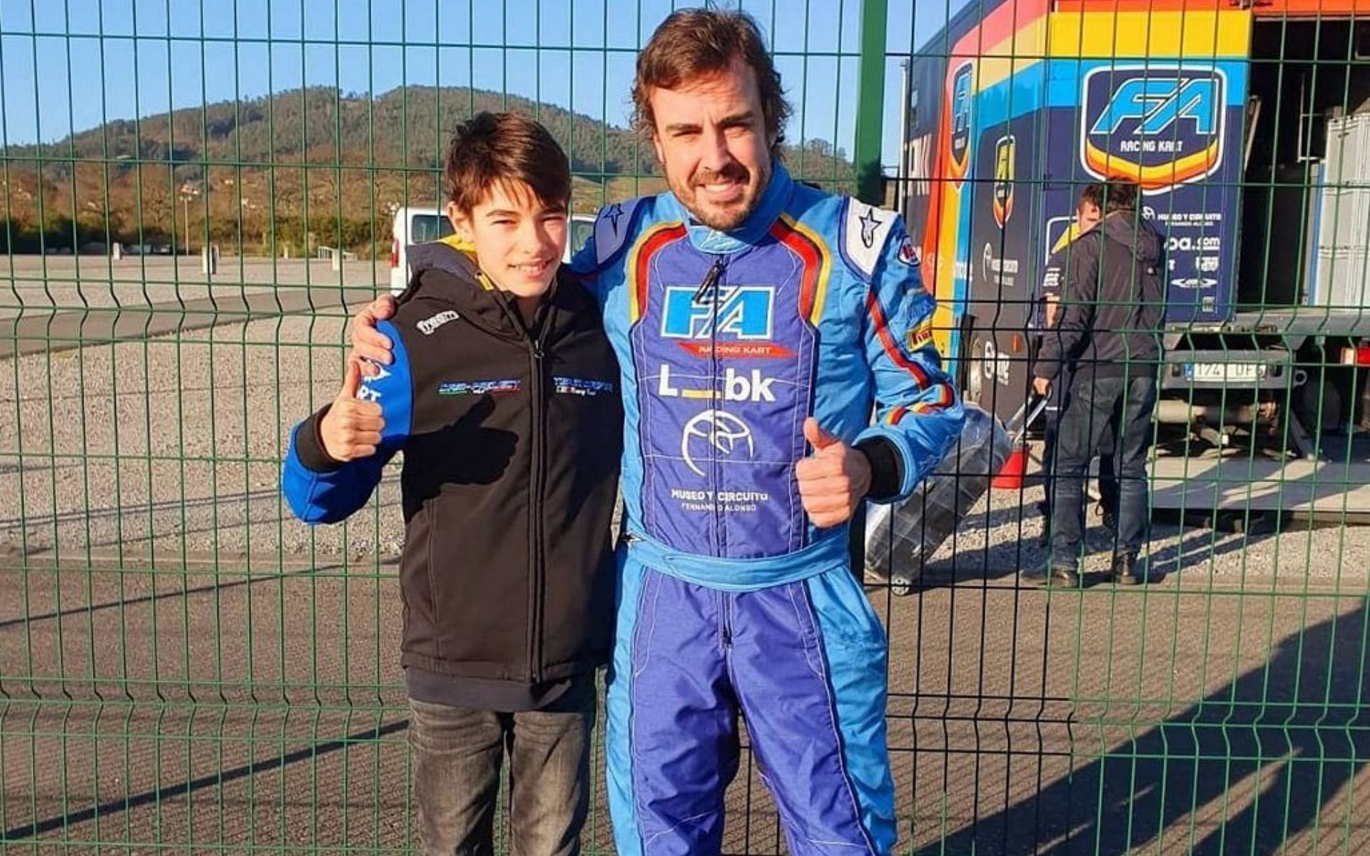 Nicola Tsolov (left) and Fernando Alonso (right) Courtesy: Twitter/@startonpole