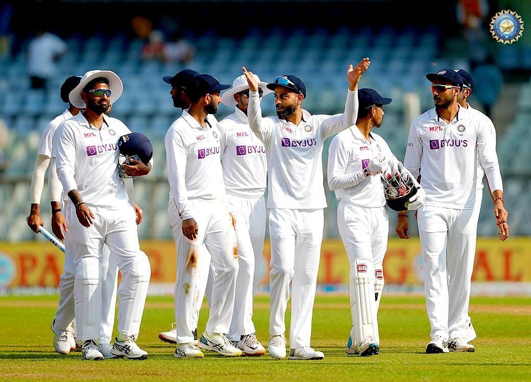 India beat New Zealand by 372 runs in the Mumbai Test to win the two-match series 1-0 [Credits: BCCI]